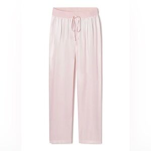 NWT New Pj Harlow Blush Pink Satin Drawstring Luxury Lounge Pajama Pants Small